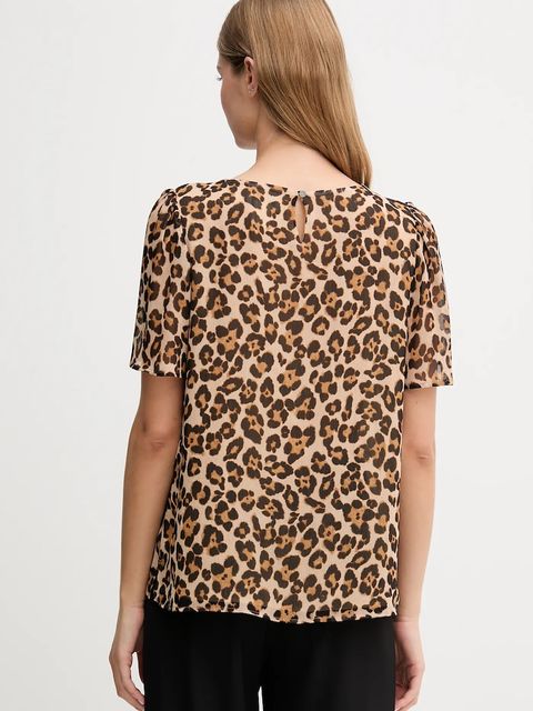 Dkny bluzka damska kolor beżowy wzorzysta UE5TIF97