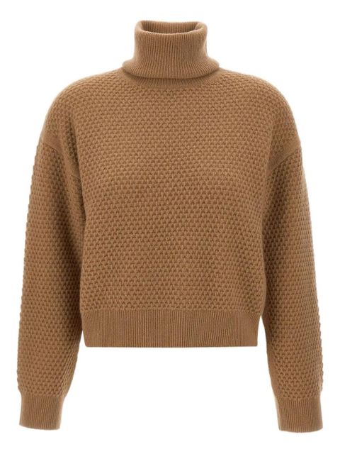Max Mara honeycomb high-collar sweater - Brown - zdjęcie produktu nr 1