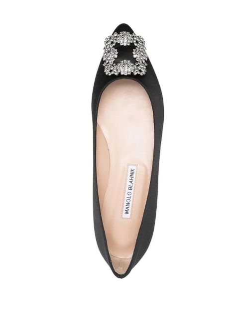 Manolo Blahnik Hangisi flat ballerina shoes - Black