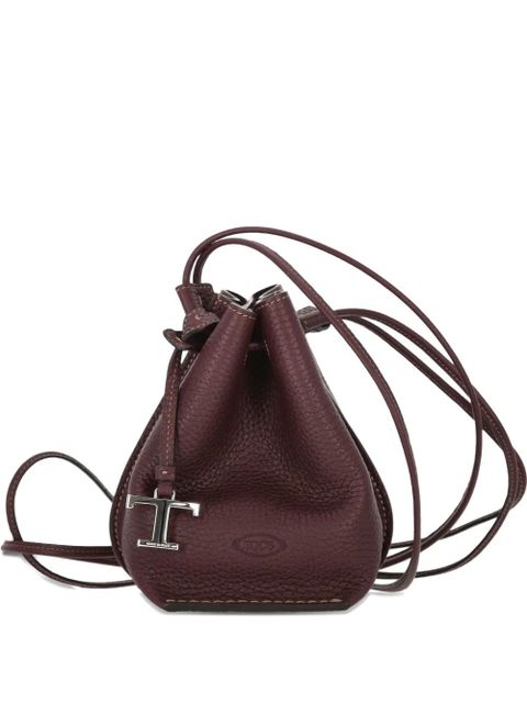 Tod's drawstring leather bucket bag - Brown - zdjęcie produktu nr 1
