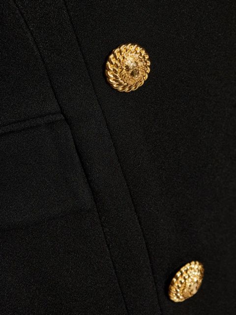 Balmain logo-engraved mini dress - Black