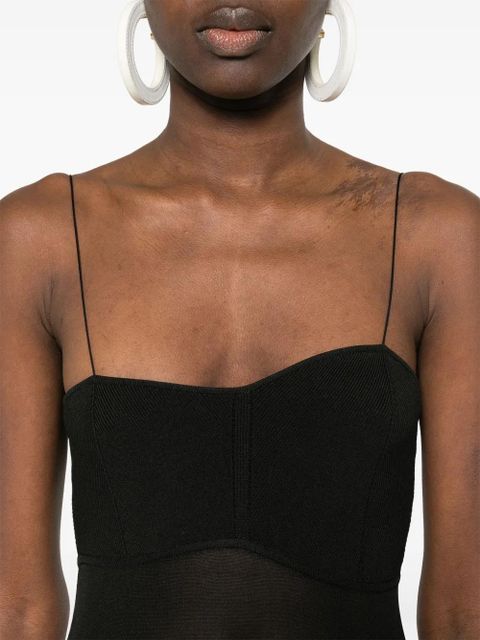 Jacquemus fine-knit maxi dress - Black