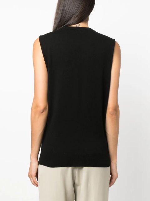 Jil Sander sleeveless cashmere top - Black