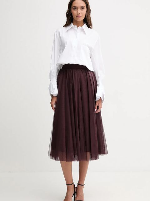 Joop! spódnica kolor bordowy midi rozkloszowana 30046657 - zdjęcie produktu nr 2