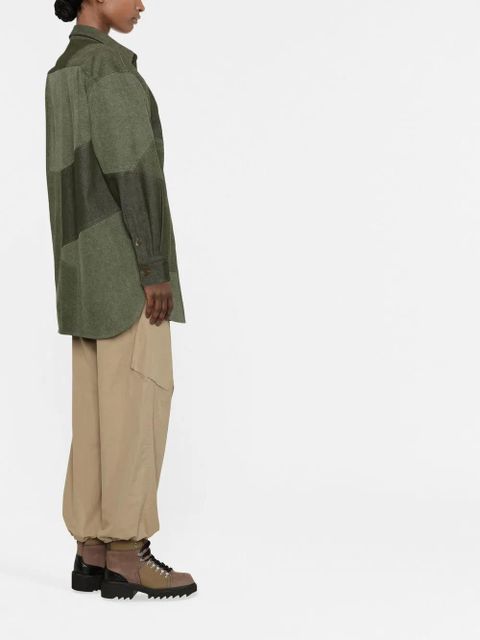 ETRO long-sleeved panelled shirt - Green