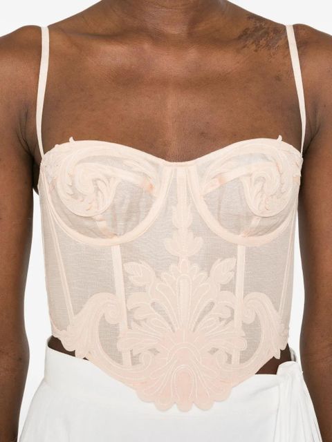 ZIMMERMANN Rebellion filigree-collar corset - Orange