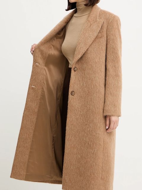 Twinset płaszcz z domieszką wełny