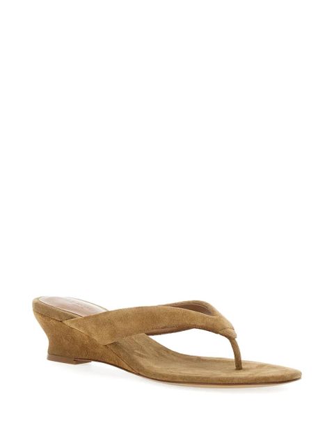 Le Monde Beryl thong wedge sandals - Neutrals