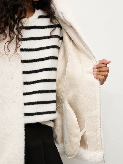 Answear.LAB kurtka kolor beżowy przejściowa oversize