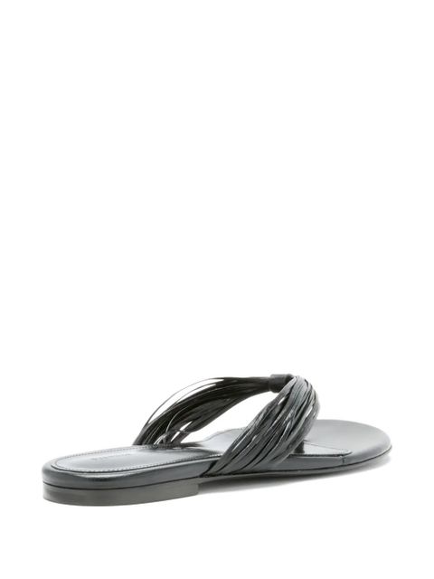 Proenza Schouler fringe-detail flip flops - Black