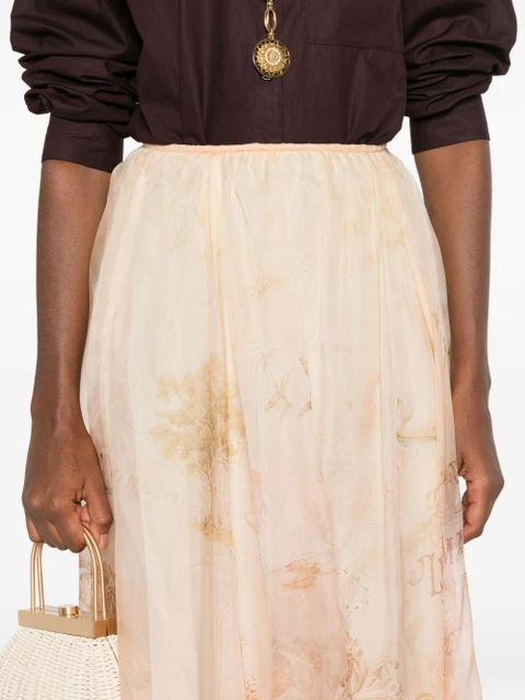 ZIMMERMANN silk pleated skirt - Neutrals