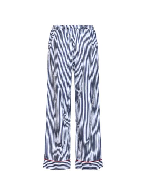 MC2 Saint Barth striped cotton straight trousers - Blue - zdjęcie produktu nr 1