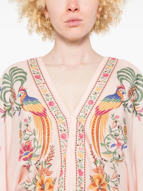 FARM Rio embroidered bodysuit - Pink