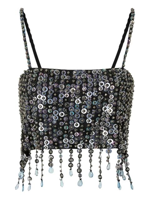PINKO sequinned tank top - Black
