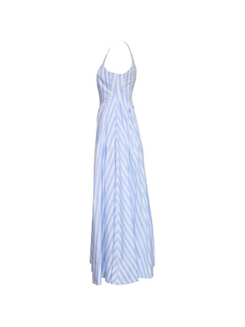 Sportmax Filmato striped maxi dress - Blue