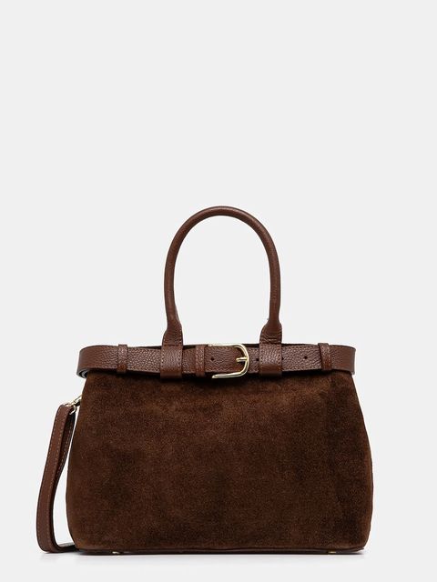 Answear.LAB torebka zamszowa kolor brązowy - zdjęcie produktu nr 1