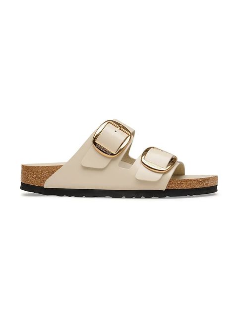 Birkenstock klapki na płaskim obcasie damskie skórzane Arizona Big Buckle - zdjęcie produktu nr 2