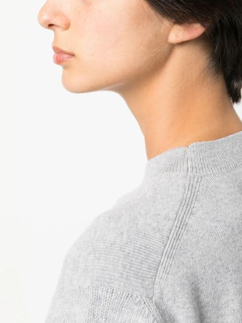 FENDI crew-neck wool-blend jumper - Grey