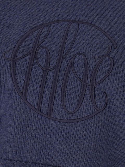 Chloé embroidered-logo jumper - Blue - zdjęcie produktu nr 2