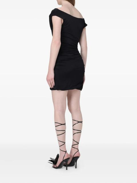 Magda Butrym cowl-neck draped mini dress - Black