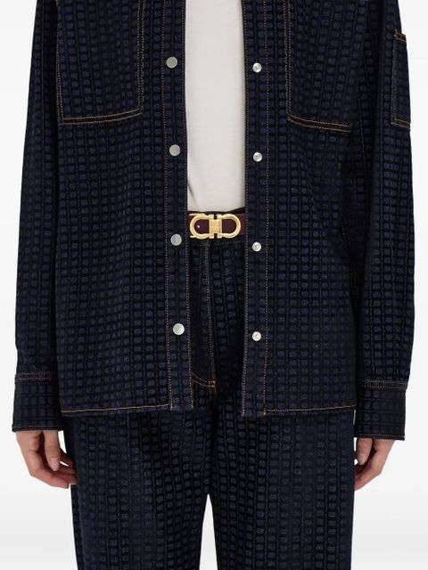 Ferragamo Gancini reversible leather belt - Red