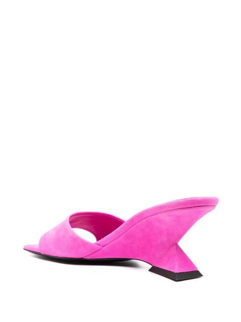 The Attico Cheope 75mm suede sandals - Pink