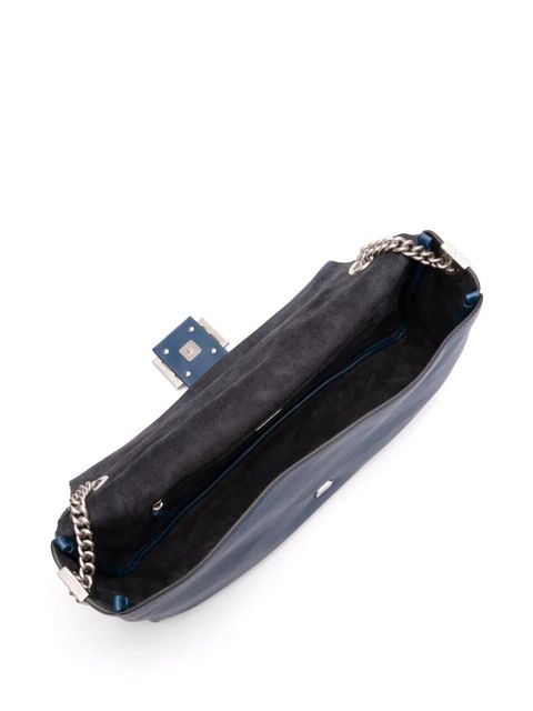FENDI leather baguette shoulder bag - Blue