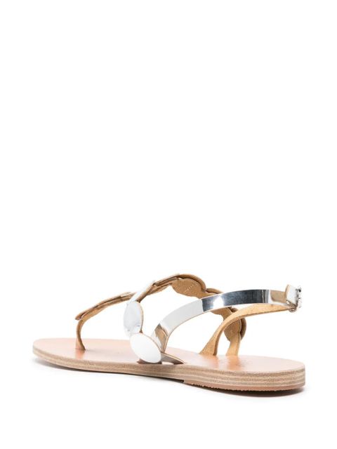 Ancient Greek Sandals Ilios leather sandals - Silver