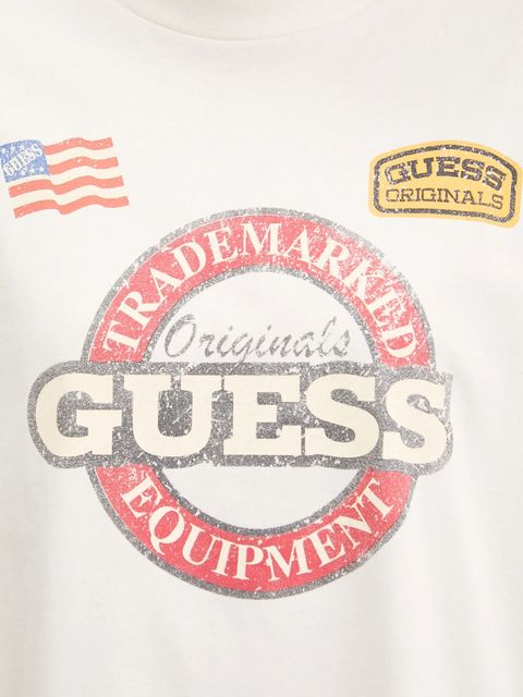 Guess Originals longsleeve bawełniany kolor beżowy M5YI56 K8FQ4