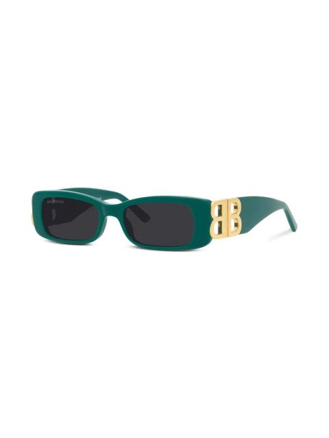 Balenciaga Eyewear BB0096S BB-plaque sunglasses - Green - zdjęcie produktu nr 2