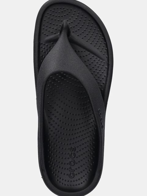 Crocs japonki Mellow Recovery Flip damskie kolor czarny na płaskim obcasie 211100