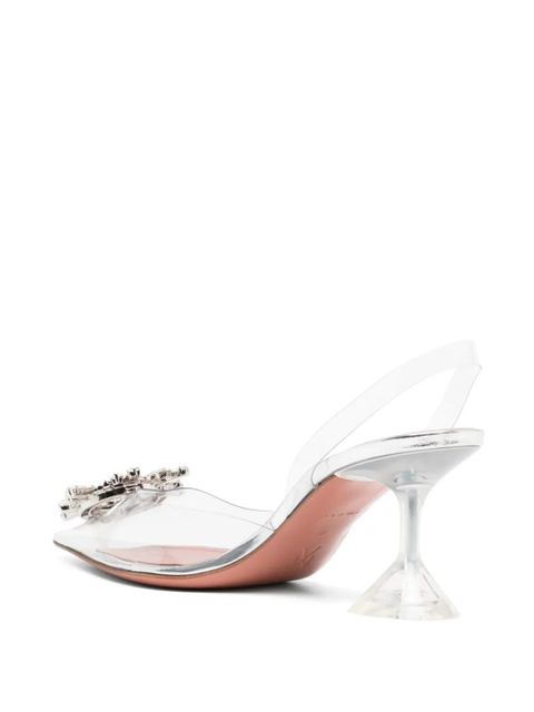 Amina Muaddi Begum 70mm slingback pumps - White