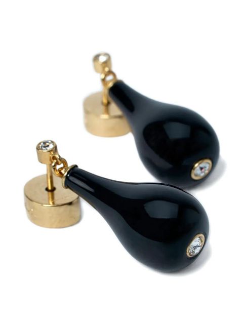 TOTEME crystal-embellished earrings - Black - zdjęcie produktu nr 2