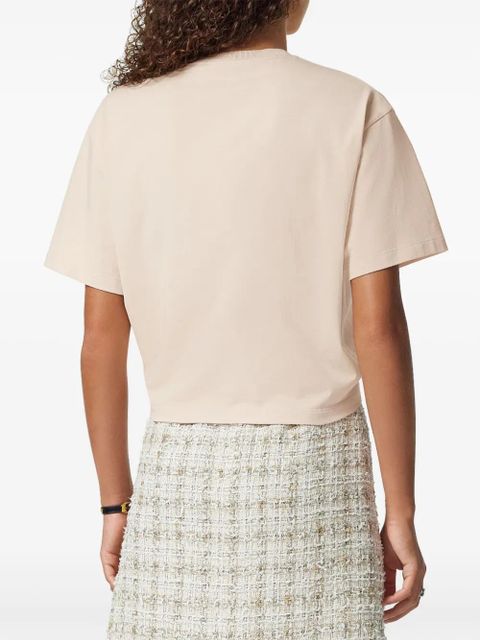 Versace Safety Pin cropped T-shirt - Neutrals