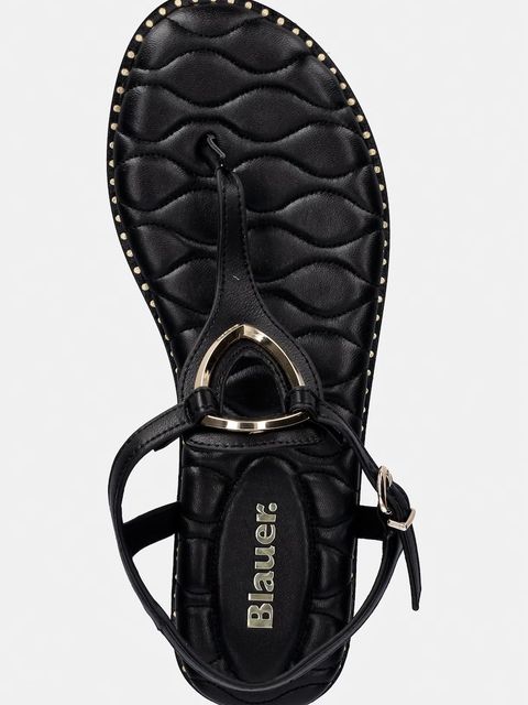 Blauer sandały skórzane ASHLEY02