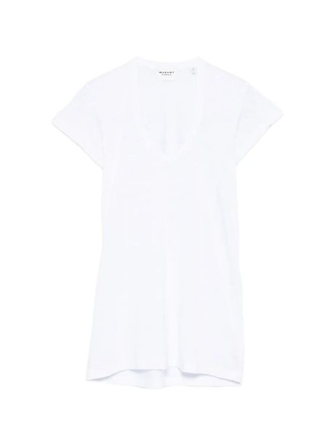 MARANT ÉTOILE Zankou V-neck T-shirt - White - zdjęcie produktu nr 1