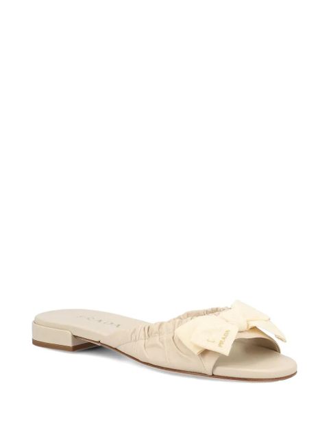 Prada bow-embellished sandals - Neutrals - zdjęcie produktu nr 2