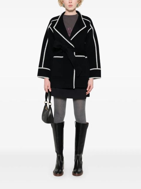 Maje double-faced coat - Blue