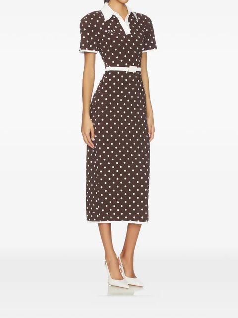 Rowen Rose polka-dot belted dress - Brown - zdjęcie produktu nr 2