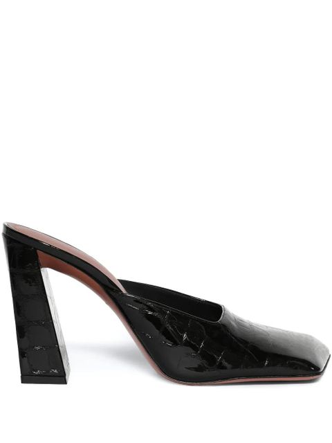 Amina Muaddi 95mm Charlotte mules - Black - zdjęcie produktu nr 1