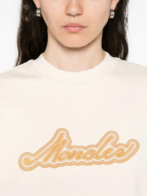 Moncler logo-appliqué sweatshirt - Neutrals