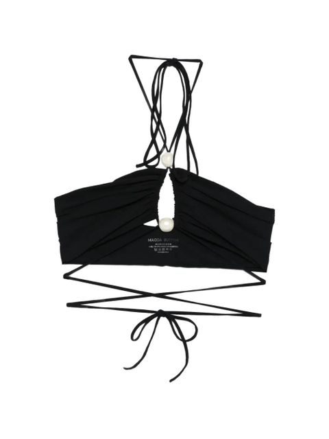 Magda Butrym gathered tie beachwear - Black - zdjęcie produktu nr 1
