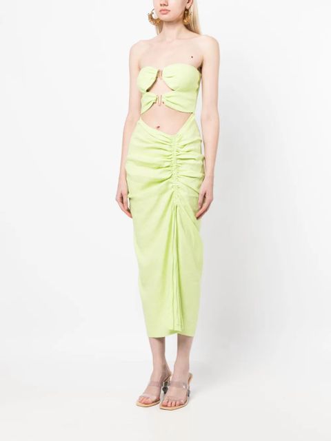 Cult Gaia Donna cut-out ruched dress - Green - zdjęcie produktu nr 2
