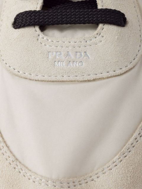 Prada Collapse Re-Nylon suede sneakers - Neutrals