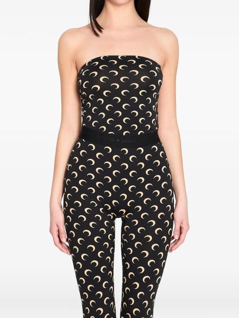 Marine Serre moon print bustier top - Black - zdjęcie produktu nr 1