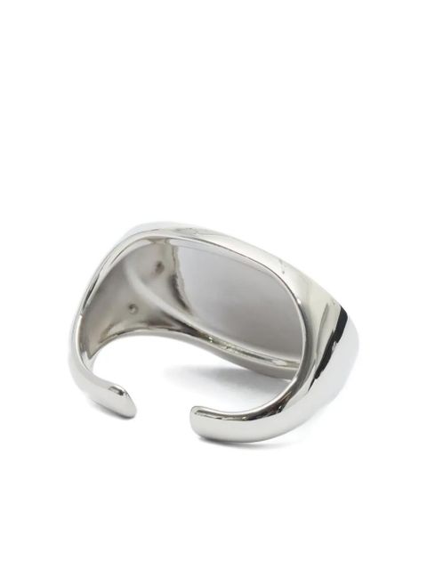 MM6 Maison Margiela oval-shaped ring - Silver - zdjęcie produktu nr 2