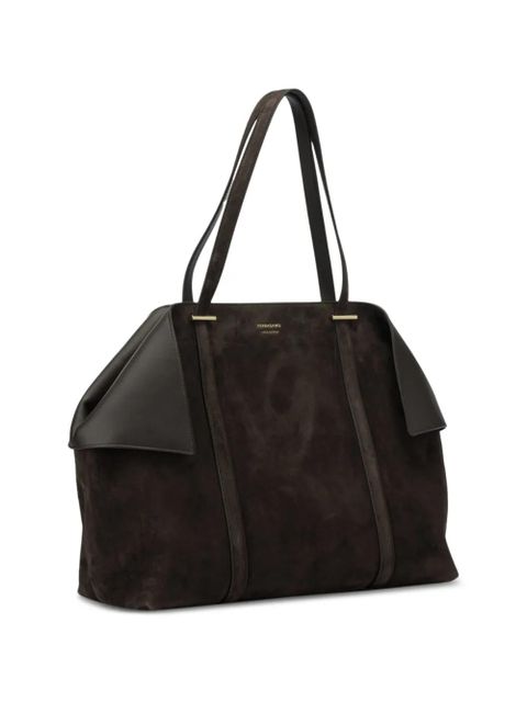 Ferragamo logo-detail shoulder bag - Brown
