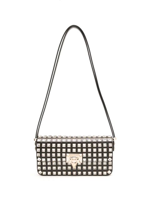 Valentino Garavani Rockstud E/W leather shoulder bag - Black - zdjęcie produktu nr 1