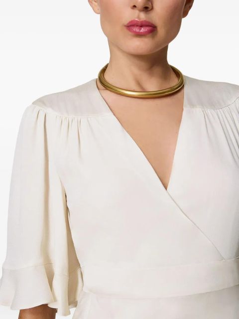 TWINSET ruffled wrap blouse - White