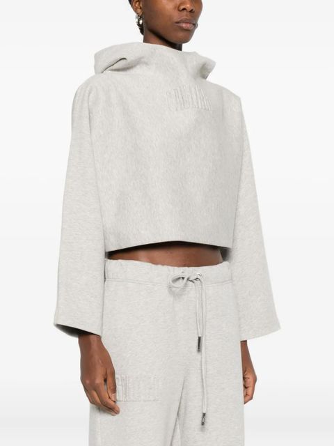 Jean Paul Gaultier cropped hoodie - Grey